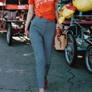 Zara Gingham Jogger Trousers size M